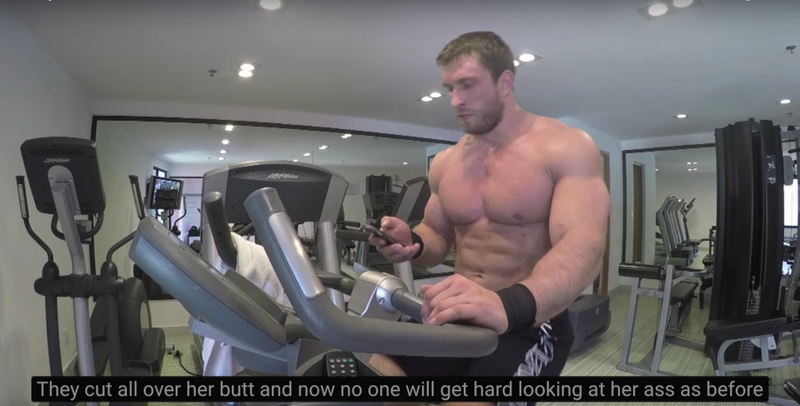 Dmitry Klokov expresses himself. Image via Youtube